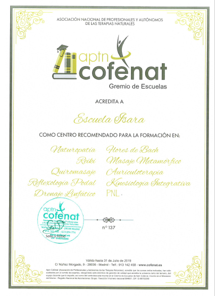Certificado Cofenat